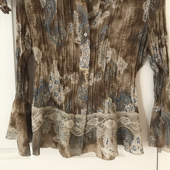 BMoss Long sleeve romantic and sexy blouse. M - Picture 7 of 7